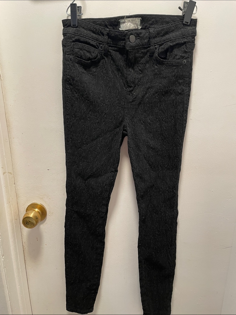 Free People Black Skinny Jeans
